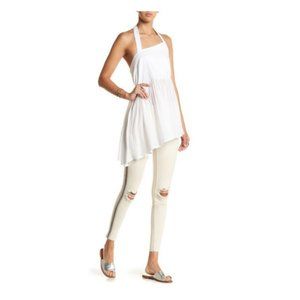Bead Embellished High Rise Skinny  - Size 31